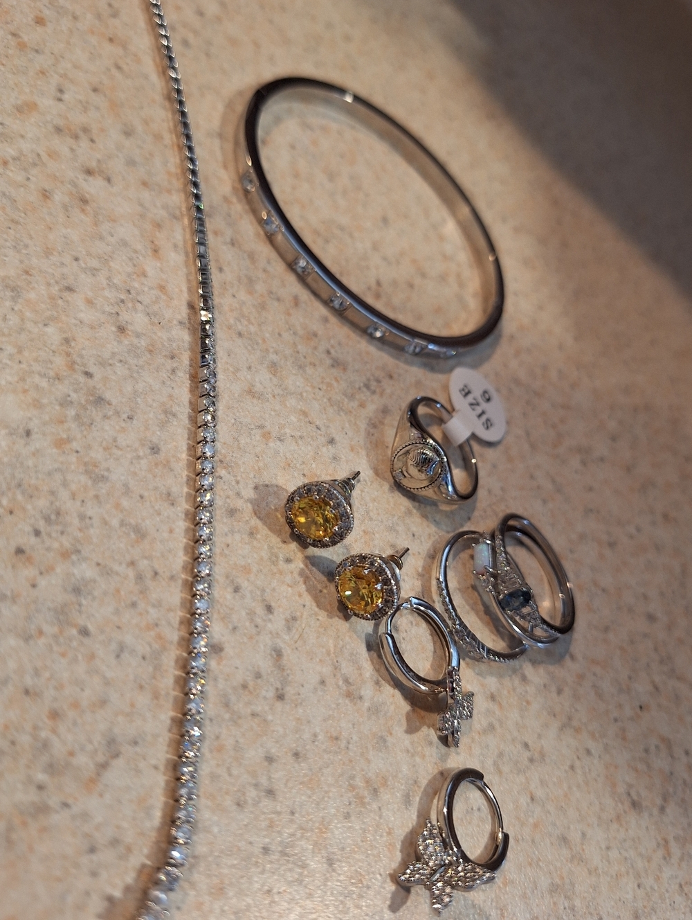 12 Pieces Sterling Silver Necklace and Jewelry Set in Silver - Picture 3 of 11